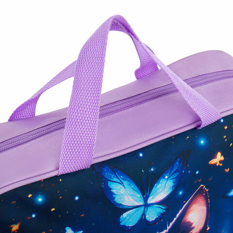 Папка на молнии с ручками BRAUBERG А4, 1 отделение, полиэстер, 80 мм, "Night catcher", 273301