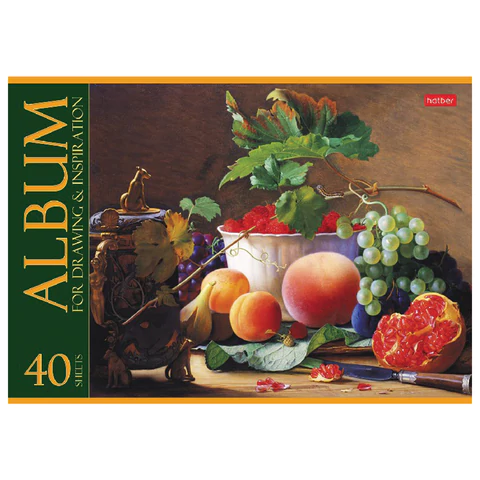 Альбом для рисования, А4, 40 л., скоба, обложка картон, HATBER, 205х290 мм, "Ассорти_Выпуск №2", 074748, 40А4В
