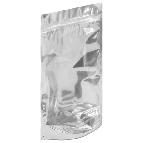 Пакеты дой-пак с замком ZIP LOCK, металлизированная + прозрачная стенка, 160х240 + 40 мм, КОМПЛЕКТ 100 штук, 70 мкм, BRAUBERG, 700685