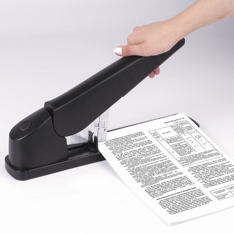 Степлер МОЩНЫЙ №24/6-23/24 BRAUBERG "Heavy duty MX", до 200 листов, черный, 222564