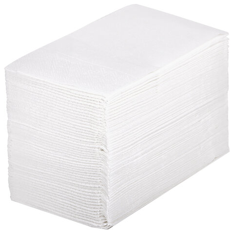 Салфетки бумажные 2-х слойные, 33x33 см, 200 штук в упаковке, 1/8 сложение, LAIMA, 116661