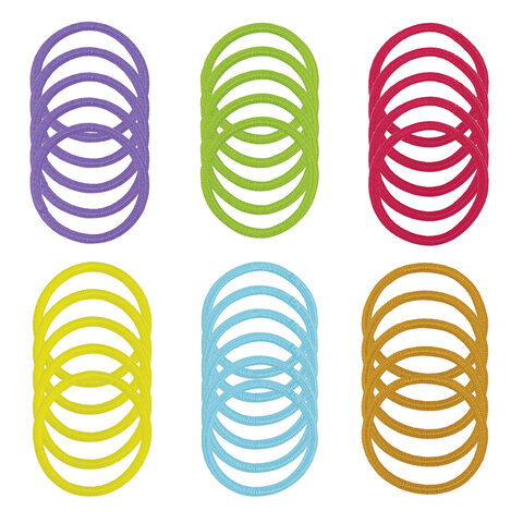 Резинки для волос НАБОР 30 шт., 0,3х9 см, разные цвета, MONTE VITA (МОНТЕ ВИТА), 457041