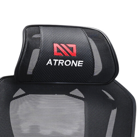 Кресло ATRONE (АТРОН) "Optimus ER-707", адаптивный механизм со слайдером, сетка, черный/красный, 532968