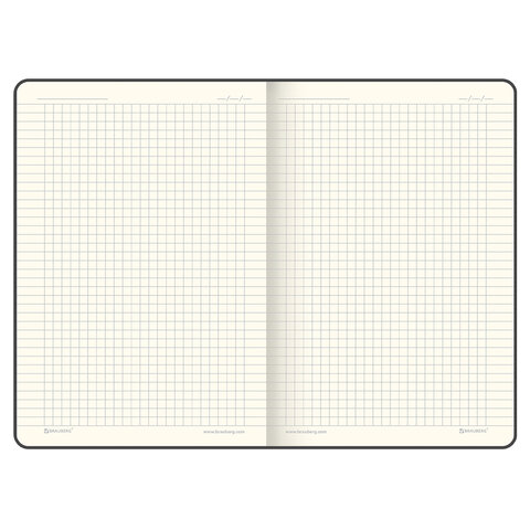 Блокнот А5 (148x218 мм), BRAUBERG "Metropolis", балакрон, 80 л., резинка, клетка, синий, 111582