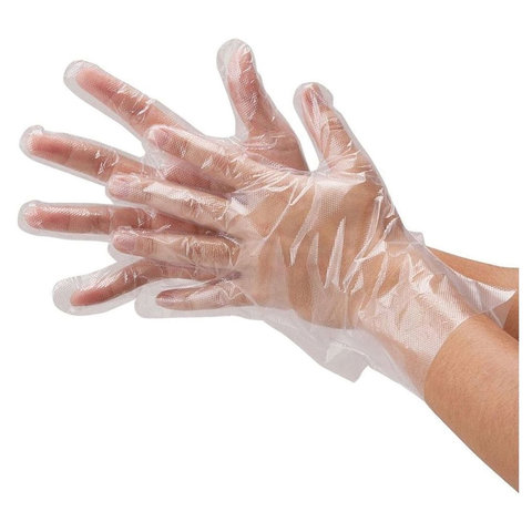 Перчатки полиэтиленовые одноразовые 250 пар (500 штук) размер L, коробка-диспенсер, плотные