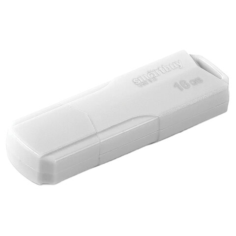 Флеш-диск 16 GB SMARTBUY Clue USB 2.0, белый, SB16GBCLU-W
