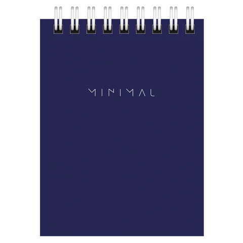 Блокнот МАЛЫЙ ФОРМАТ А7, 75х105 мм, 40 л., гребень, картон, клетка, BRAUBERG "Minimal Classic", 116430