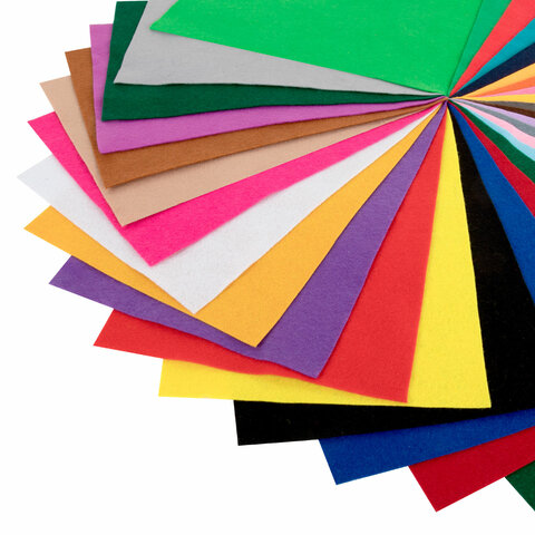 Фетр мягкий А4, 1 мм, 30 листов, 30 цветов, плотность 160 г/м2, ОСТРОВ СОКРОВИЩ, 665472