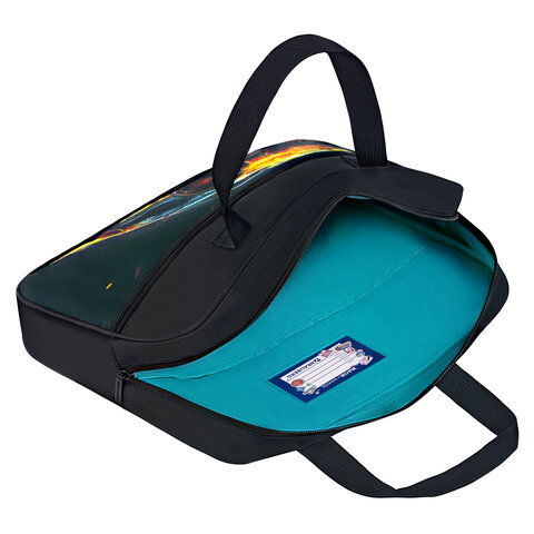 Папка на молнии с ручками BRAUBERG А4, 1 отделение, карман на молнии, 80 мм, "Speed increase", 273312