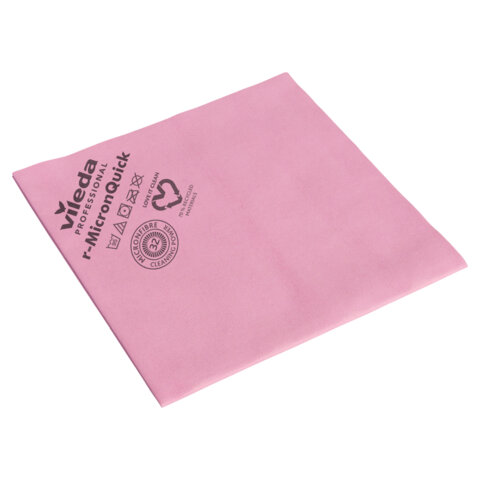 Салфетка микроволоконная VILEDA "МикронКвик", КОМПЛЕКТ 5 шт., микроволокно, красные, 38х40 см, 152110