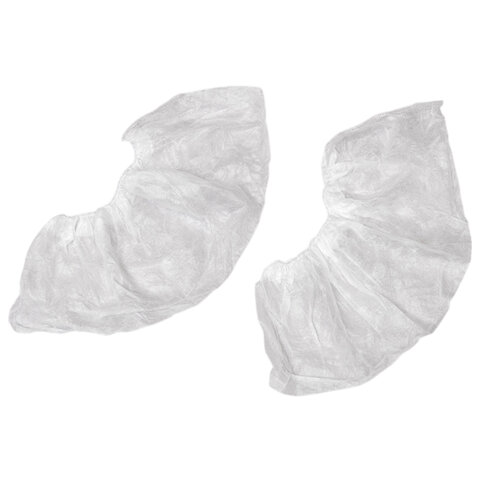 Носки для боулинга размер L (43-45) КОМПЛЕКТ 50 пар, спанбонд, белые, 22 г/м2, ЧИСТОВЬЕ, 00-550