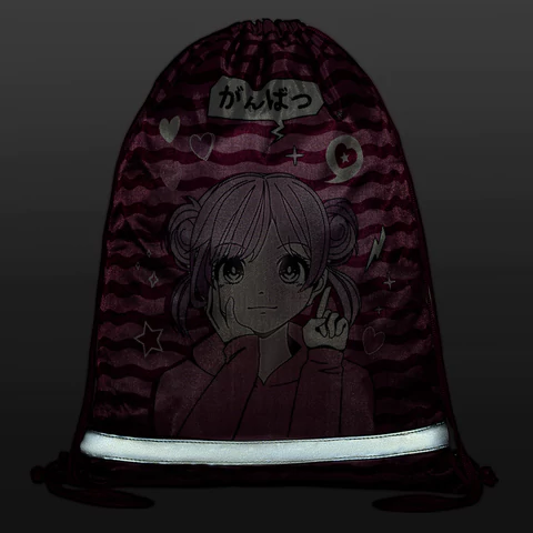 Мешок для обуви BRAUBERG KIDS, светоотражающая полоса, 46х36 см, "Anime style", 272391