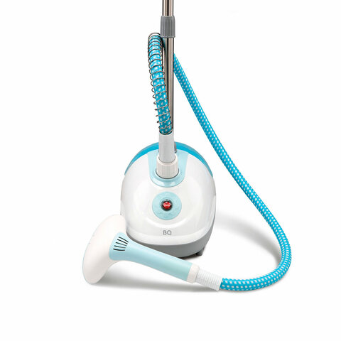 Отпариватель BQ (БИ-КЬЮ) SG5005S, 1800 Вт, пар 35 г/мин, резервуар 1,5 л, 1 режим, 1 насадка, белый/синий, 86195622