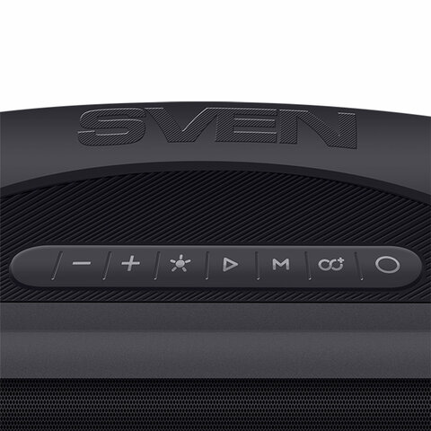 Колонка портативная SVEN PS-380, 40 Вт, TWS, Bluetooth, FM, USB, черный, SV-021290