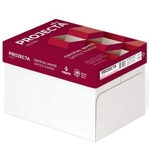 Бумага офисная БОЛЬШОГО ФОРМАТА (297х420), А3, 80 г/м2, 500 л., марка А, PROJECTA ULTRA, Россия, 162% (CIE)