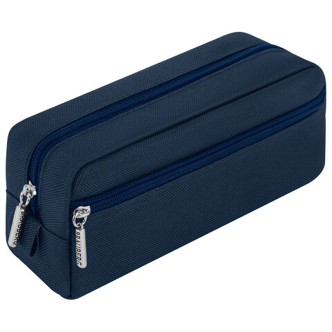 Пенал мягкий BRAUBERG, 2 отделения, ассорти 3 цвета, "Basic", 19х9х4 см, дисплей, 273611