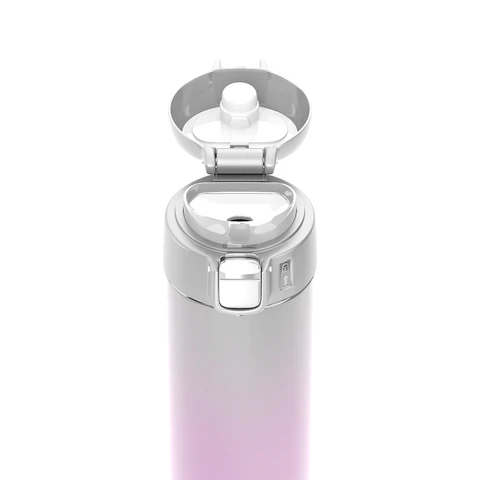 Термокружка 420 мл JOYLUX (ДЖОЙЛЮКС) ULTRA GRADIENT, нержавеющая сталь SUS304, белый/розовый, 700276
