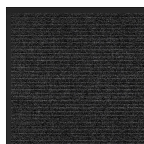 Коврик придверный 60х90 см, ЧЕРНЫЙ, влаго-грязезащитный, 450 г/м2, ребристый, PRIMILA (ПРИМИЛА) EXTRA, 701029