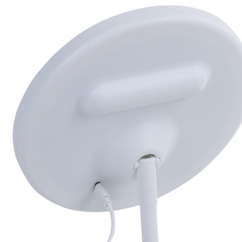 Зеркало настольное с LED-подсветкой для макияжа, диаметр 17 см, 3 режима свечения, аккумулятор 800 mAh, цвет белый, WBZ (ВБЗ), 609332