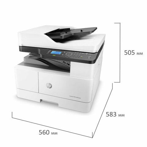 МФУ лазерное HP LaserJet M443nda "3 в 1 ", А3, 25 стр./мин., 50000 стр./мес., ДУПЛЕКС, АПД, сетевая карта, 8AF72A
