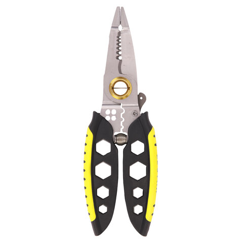 Плоскогубцы многофункциональные 25 в 1, 185 мм, нержавеющая сталь AISI420, ГРАНДМАСТЕР, PL-185, 671262