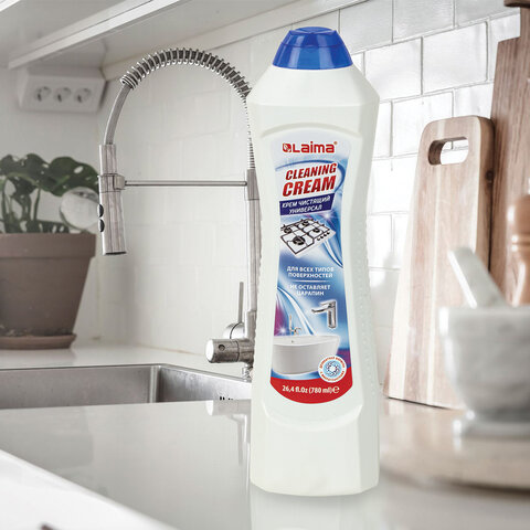 Чистящее средство универсальное крем 780 мл, LAIMA PROFESSIONAL "White fresh", 608661