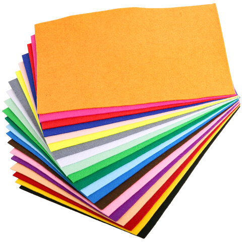 Фетр утолщенный А4, 2 мм, 20 листов, 20 цветов, плотность 250 г/м2, ОСТРОВ СОКРОВИЩ, 665475