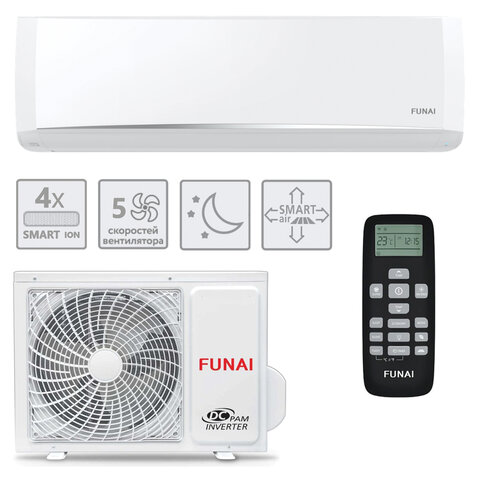 Сплит-система FUNAI RAC-SN20HP.D06, внешний и внутренний блок, площадь помещения до 24 м2, НС-1695049