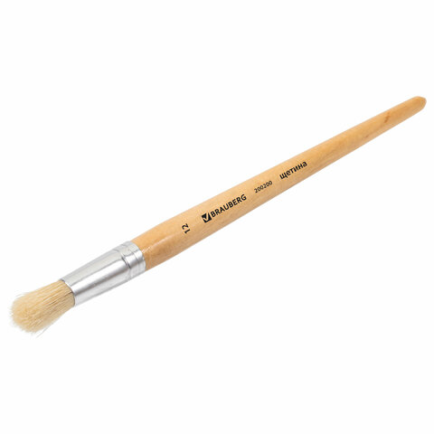 Кисть BRAUBERG, щетина, круглая, № 12, 200200