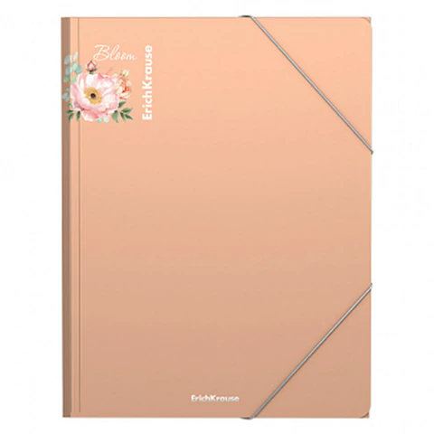 Папка на резинках ERICH KRAUSE "Matt Pastel Bloom", до 300 листов, ассорти, 600 мкм, 61202