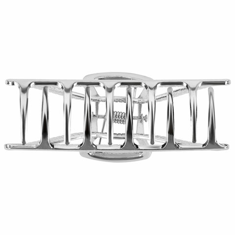 Краб для волос 7,8 см, серебристый, MONTE VITA (МОНТЕ ВИТА), 457016