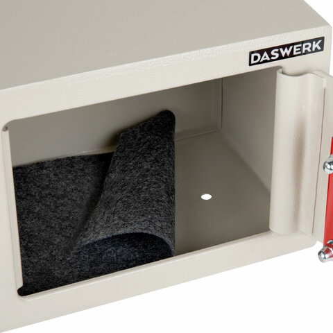 Сейф мебельный DASWERK (ДАСВЕРК) SC-170KL (170х230х170 мм), ключевой замок, бежевый, 291339