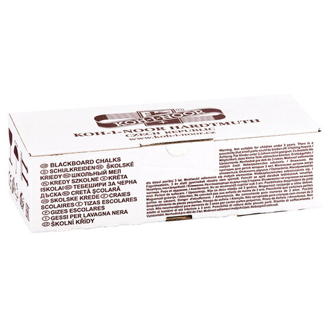 Мел белый квадратный 100 штук, KOH-I-NOOR (Чехия), картонная упаковка, 111502, 11150200000