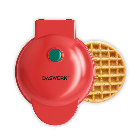 Электровафельница антипригарная для венских и бельгийских вафель, d12см, 350 Вт, DASWERK (ДАСВЕРК), WM-1, 455523
