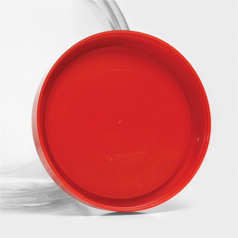 Банка для сыпучих продуктов, с красной крышкой, объем 2000 мл, стекло, PASABAHCE "БЕЛЛА", 80002СЛ1