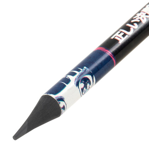 Карандаш чернографитный с принтом BRAUBERG "MANGA", 1 шт., HB, с ластиком, корпус ассорти, 182024