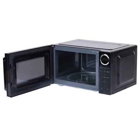 Микроволновая печь BRASSON (БРАССОН) MW2390D-6BL, 23 л, 900 Вт, сенсорное управление, дисплей, таймер, 6 АВТОПРОГРАММ, черная, 454980