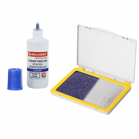 Штемпельная подушка BRAUBERG, 120х90 мм (рабочая поверхность 105х65 мм), неокрашенная, 236870