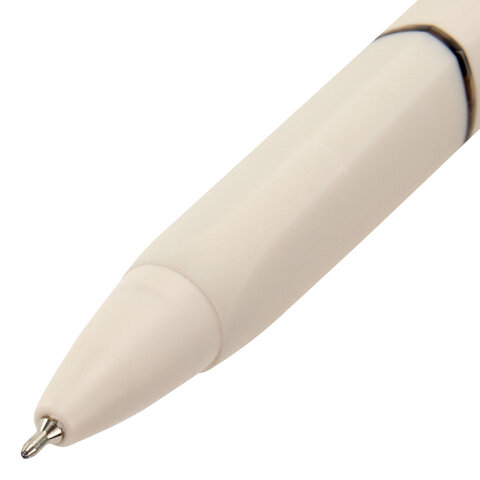 Ручка шариковая автоматическая с грипом BRAUBERG "MORANDI COLOR", СИНЯЯ, пишущий узел 0,5 мм, линия письма 0,3 мм, 144494