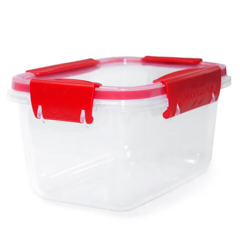 Контейнер с крышкой пищевой 0,75 л герметичный, BUTTERFLY, ланч бокс, 8,5х15,6х11 см, прозрачный, 4378259, 437825900