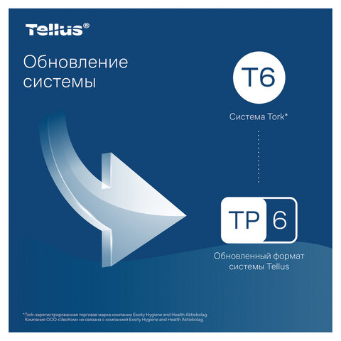 Бумага туалетная 90 м, Tellus/TORK (Система Т6) PREMIUM, КОМПЛЕКТ 27 рулонов, 2-слойная, белая, 127520/127521
