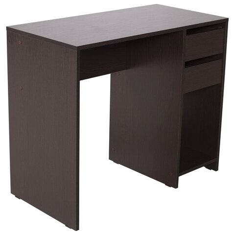 Стол письменный/компьютерный BRABIX "Scandi CD-017", 900х450х750 мм, 2 ящика, венге, 641896, ЦБ013706-3