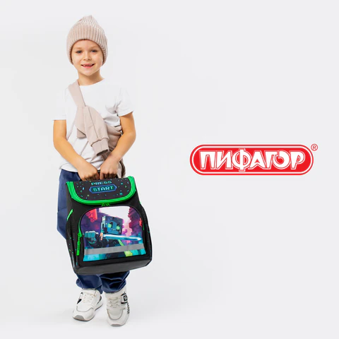 Ранец ПИФАГОР BASIC, 1 отделение, 3 кармана, эргономичная спинка, "Sharp sword", 35х28х18 см, 273138