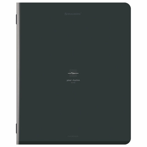 Тетрадь А5, 48 л., BRAUBERG, скоба, клетка, SoftTouch, "Ритм", (микс в спайке), 405331