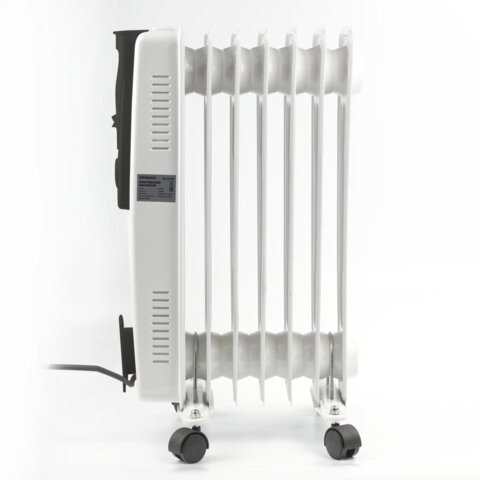 Обогреватель масляный SONNEN DFS-07, 1500 Вт, 7 секций, белый, 453498