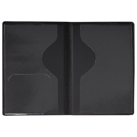 Обложка для паспорта "Passport Map", мягкая экокожа, графитовая, STAFF, 238875