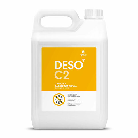 Средство моющее c дезинфицирующим эффектом 5 кг, GRASS DESO C2, ЧАС, концентрат, 550066