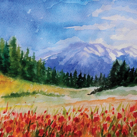 Краски акварельные ГАММА "Классическая", 24 цвета, медовые, пластиковый корпус, европодвес, 1009198