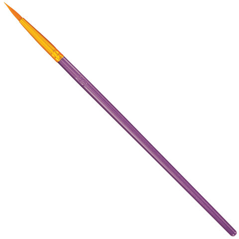 Кисти набор 10 шт., синтетика, фиолетовые, № 2/0-8 (Круглые; Овальные; Плоские; Лайнеры), WBZ (ВБЗ), 201086