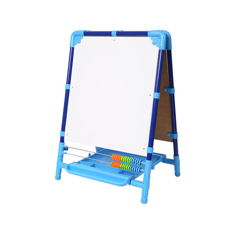 Мольберт растущий для мела/магнитно-маркерный, 53х46 см, BRAUBERG "NIKA KIDS", синий, 238049